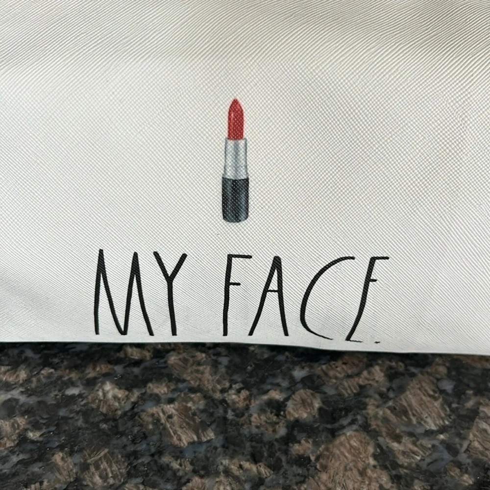 RAE DUNN MY FACE LIPSTICK COSMETIC BAG NWT